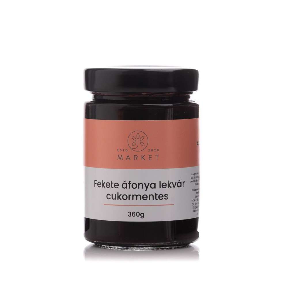 Fekete áfonya lekvár, cukormentes 360g