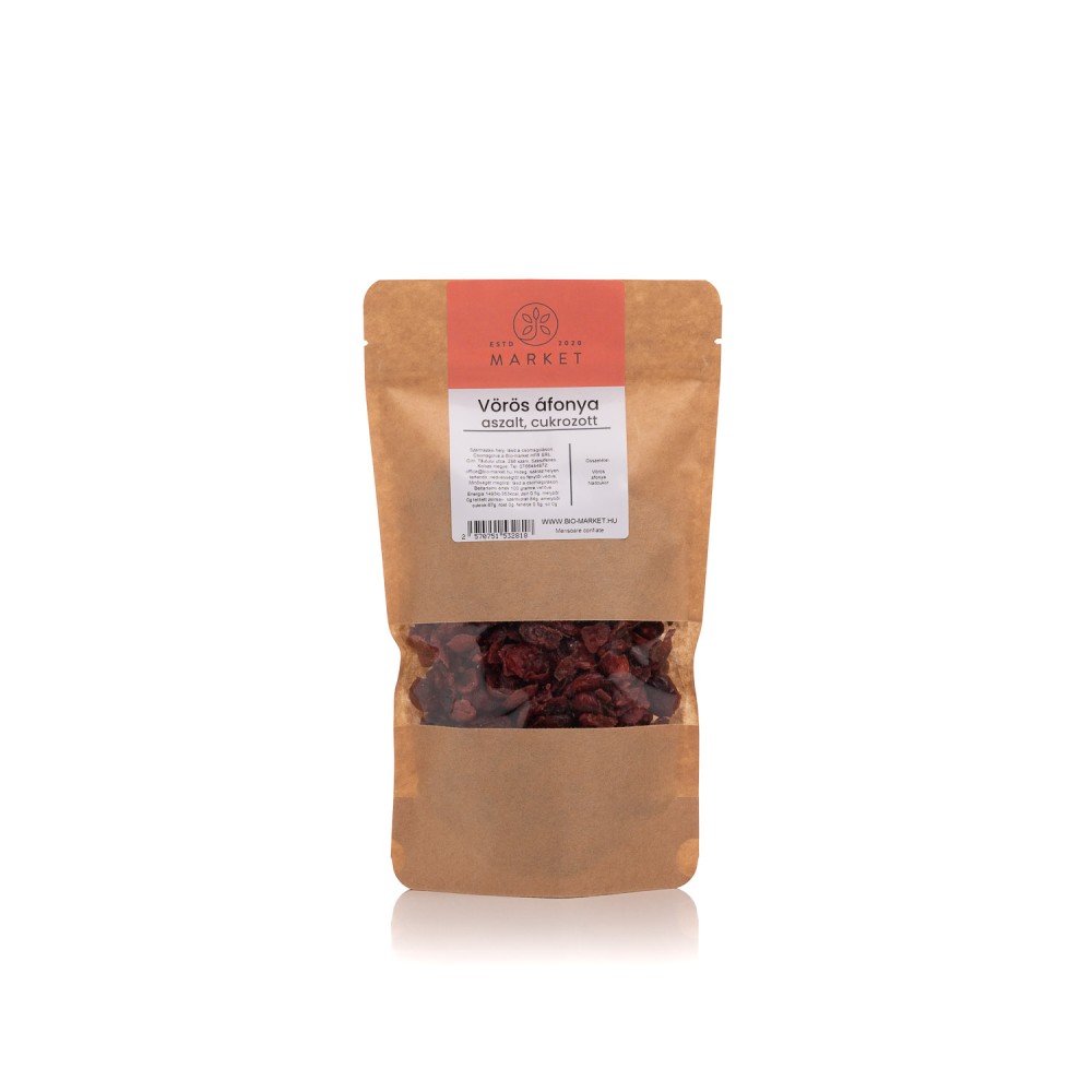 Vörös áfonya, aszalt, cukrozott 500g