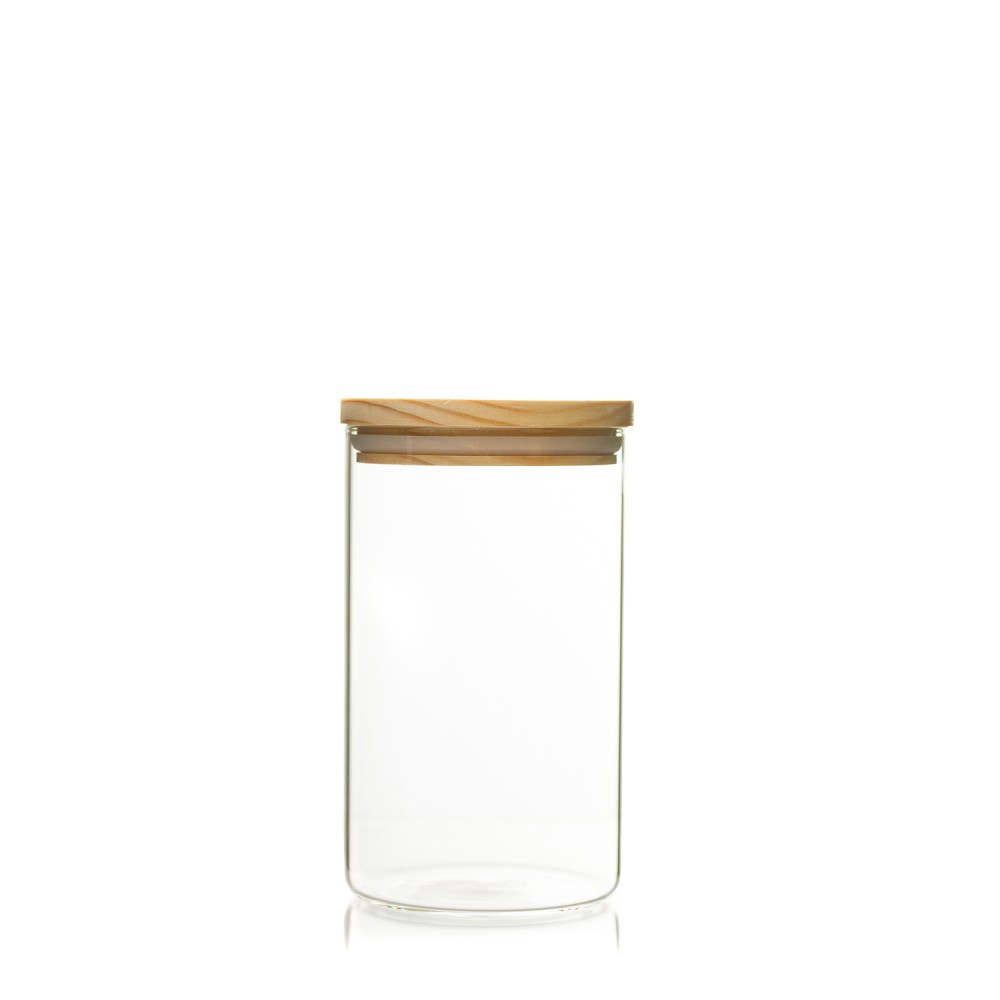 Fafedeles üvegtároló 1000ml